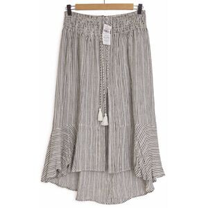 American eagle womens medium maxi skirt gra white elastic waist boho